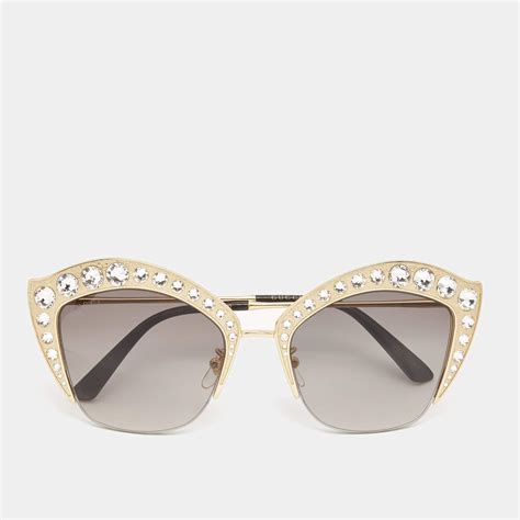 gucci cat-eye glasses with crystals|gucci cat eye prescription glasses.